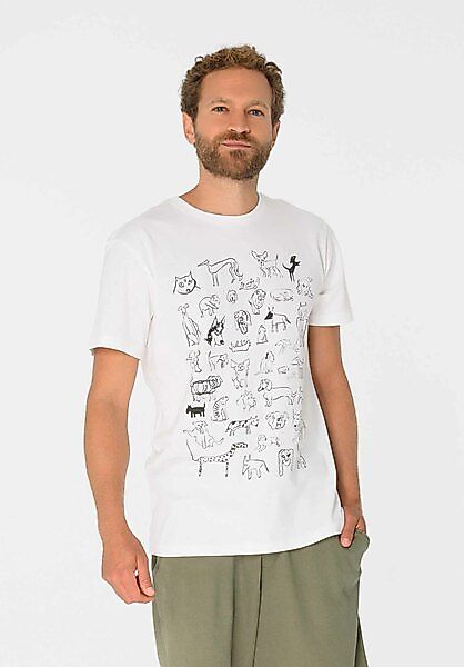 Herren Print T-shirt Dogs Aus Biobaumwolle günstig online kaufen