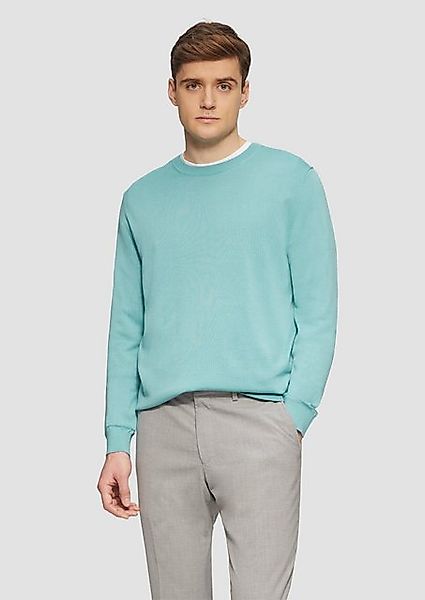 s.Oliver BLACK LABEL Strickpullover Edler Feinstrickpullover aus Baumwollmi günstig online kaufen