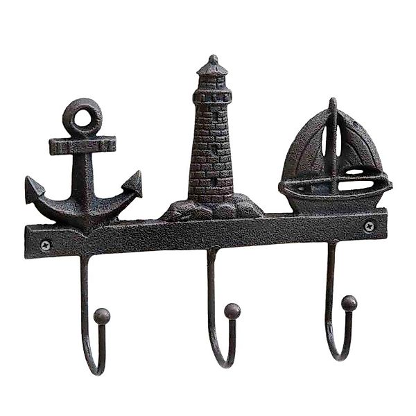 Linoows Hakenleiste Wandhaken Garderobenleiste Maritime Kleiderhaken, günstig online kaufen