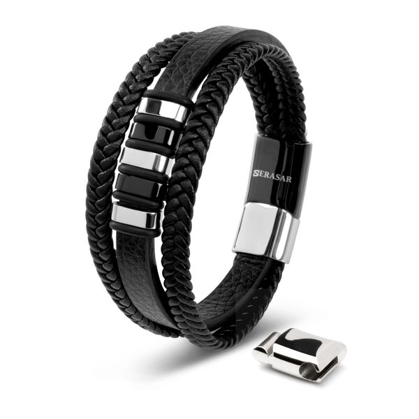 SERASAR Lederarmband Leder Herrenarmband "Glory" (Klassisch, günstig online kaufen