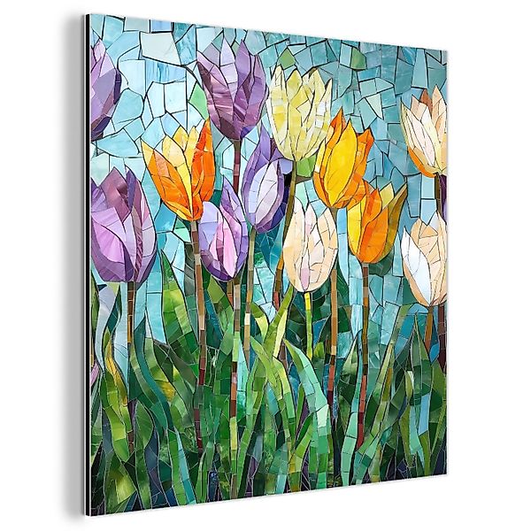 MuchoWow Metallbild Mosaik - Feld - günstig online kaufen