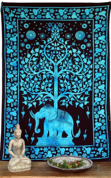 Guru-Shop Tagesdecke Boho-Style Wandbehang, indische Tagesdecke günstig online kaufen