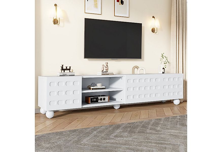 Merax Lowboard mit bedrucktem Design (200 x 40 x 44 cm, 1 St., Wohnzimmersc günstig online kaufen