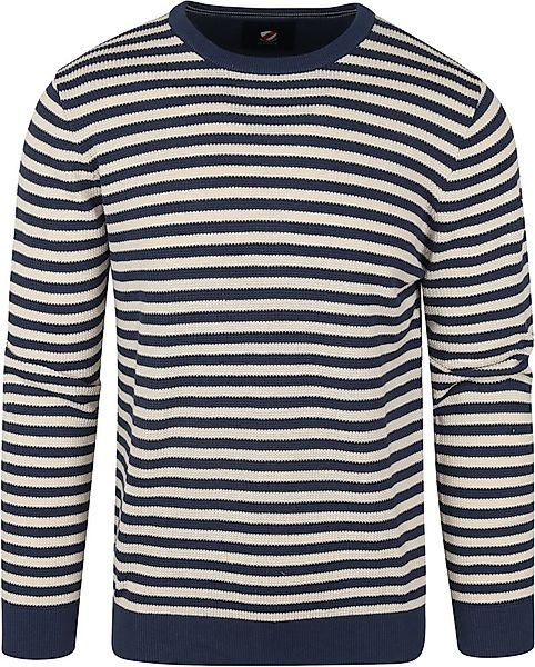 Suitable  Pullover O-Ausschnitt Dunkel Blau Streifen - Größe XXL günstig online kaufen