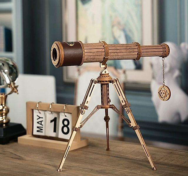 Robotime Puzzle Robotime Monokular-Teleskop Mechanisches Holzpuzzle, günstig online kaufen