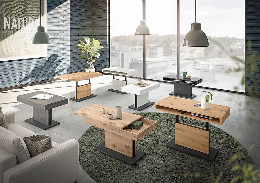Mäusbacher Couchtisch "Lift Couchtisch", höhenverstellbar 58-77cm,Tischplat günstig online kaufen