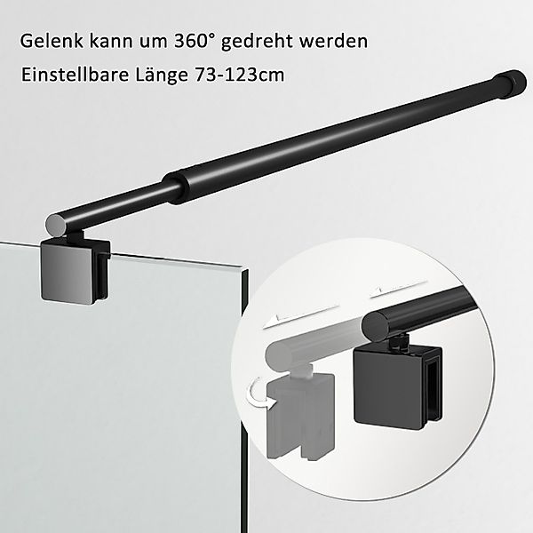 Boromal Duschwand-Stabilisationsstange Haltestange für 5-10 mm günstig online kaufen