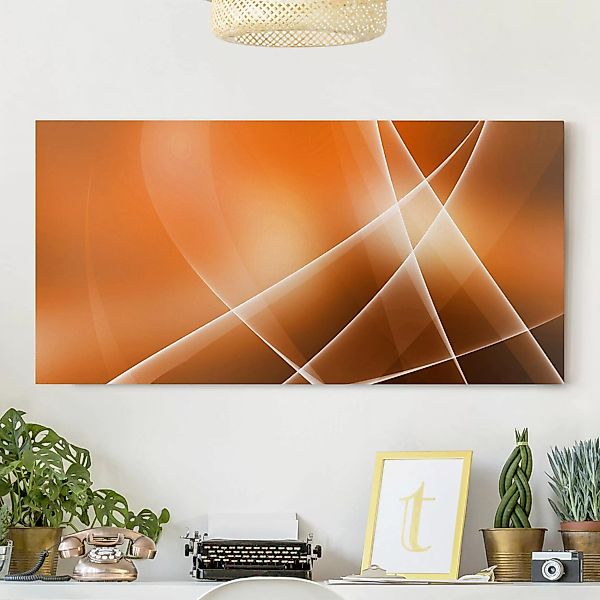 Leinwandbild Abstrakt - Querformat Orange Sound günstig online kaufen