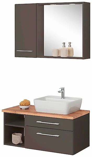 welltime Badmöbel-Set »Davos« 3 Stk. tlg. Waschplatz, Hängeschrank und Bad- günstig online kaufen