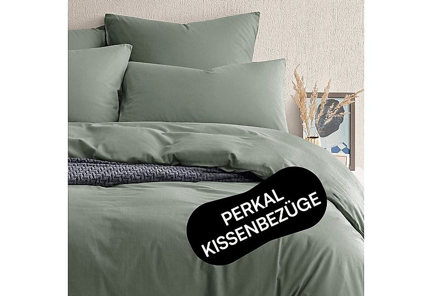 Seralino Kissenbezüge Perkal Kissenbezug (100% Baumwolle) weich angeraut, h günstig online kaufen