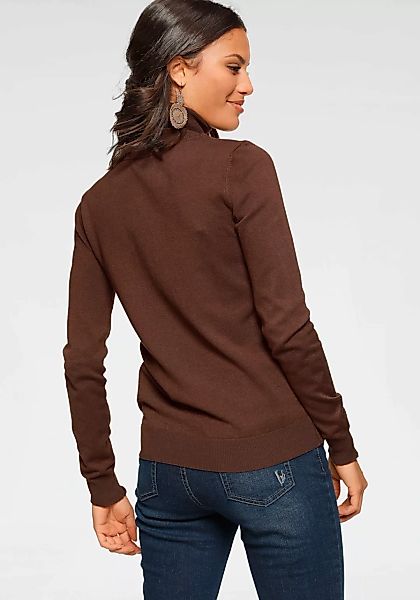 Bruno Banani Rollkragenpullover, mit Metalllogo günstig online kaufen