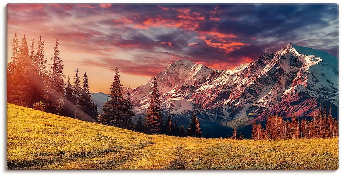 Artland Wandbild "Alpines Hochland" Berge & Alpenbilder 1 Stk. tlg. als Alu günstig online kaufen