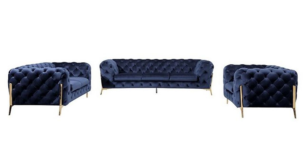 JVmoebel Sofa Chesterfield 1 Sitzer Leder Stoff Wohnzimmercouch Sofa Couch, günstig online kaufen