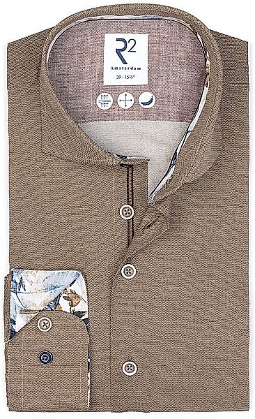 R2 Hemd Melange Braun - Größe 40 günstig online kaufen