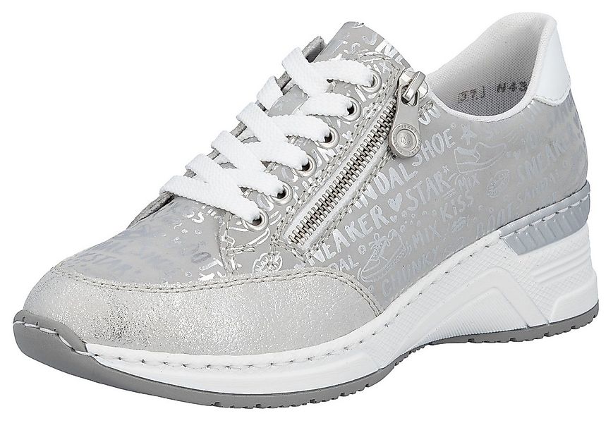 Rieker Sneaker mit Lettern bedruckt, Freizeitschuh, Halbschuh, Schnürschuh günstig online kaufen