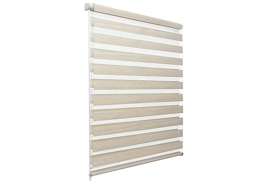 Doppelrollo Doppelrollo SolDecor DL2, 40x150cm, Leinen – Klemmfix ohne Bohr günstig online kaufen