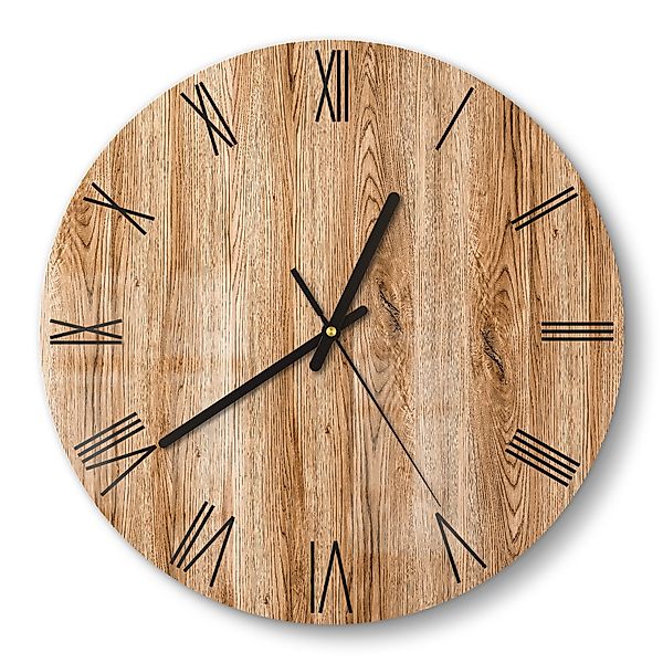 DEQORI Wanduhr 'Natürliche Holztexturen' (Glas Glasuhr günstig online kaufen