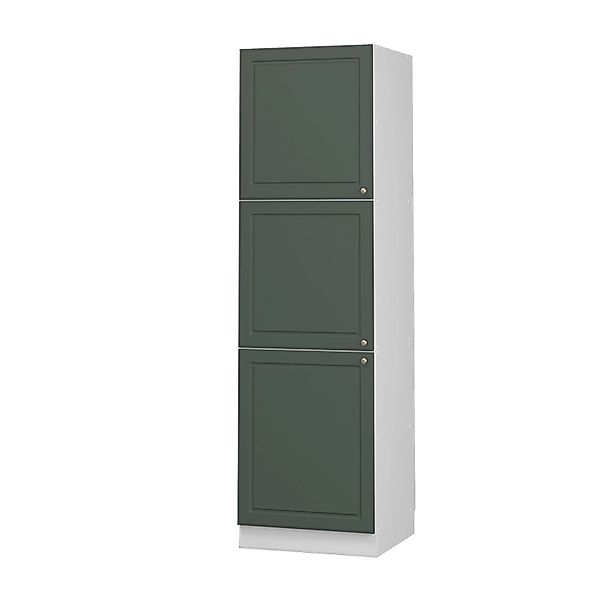 Vicco Herdumbauschrank Fame-Line Herdschrank Grün-Gold Landhaus/Weiß 60 cm günstig online kaufen