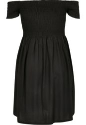 URBAN CLASSICS Shirtkleid "Urban Classics Damen Ladies Smoked Off Shoulder günstig online kaufen