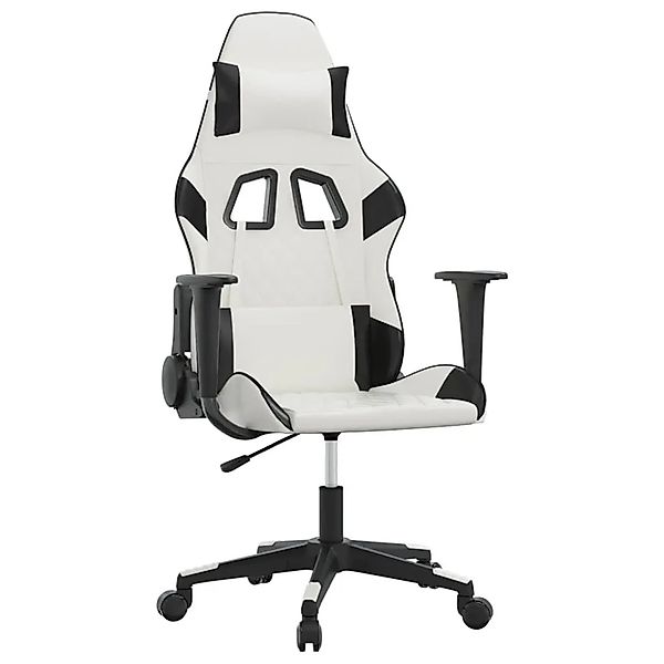 vidaXL Gaming-Stuhl mit Massagefunktion Weiß und Schwarz Kunstleder 345520 günstig online kaufen