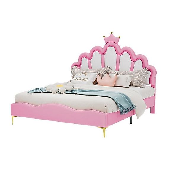 TavilaEcon Prinzessinbett Kinderbett Flaches Doppelbett mit krone-Form Prin günstig online kaufen