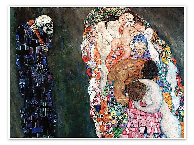 Posterlounge Wandbild Tod und Leben, Gustav Klimt, erhältlich als Poster, L günstig online kaufen