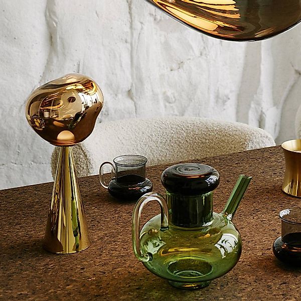 Tom Dixon LED-Akku-Tischlampe Melt, goldfarben, Höhe 28 cm günstig online kaufen
