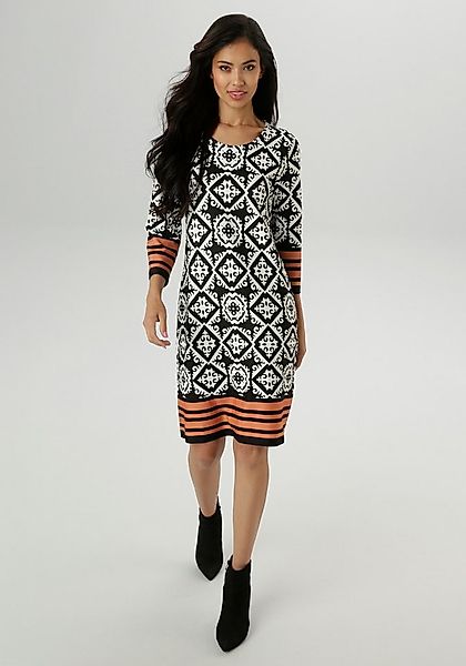 Aniston SELECTED Jerseykleid mit ansprechender Ornamentmusterung günstig online kaufen