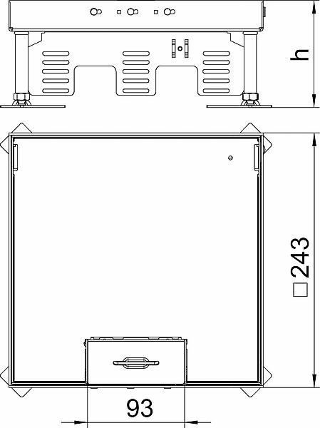 OBO Bettermann Vertr Kassette quadratisch 242x243mm RKSN2 9 VS 20 - 7409218 günstig online kaufen