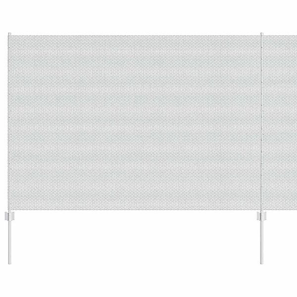 vidaXL Gartenzaun Zaun mit Pfosten Silber günstig online kaufen