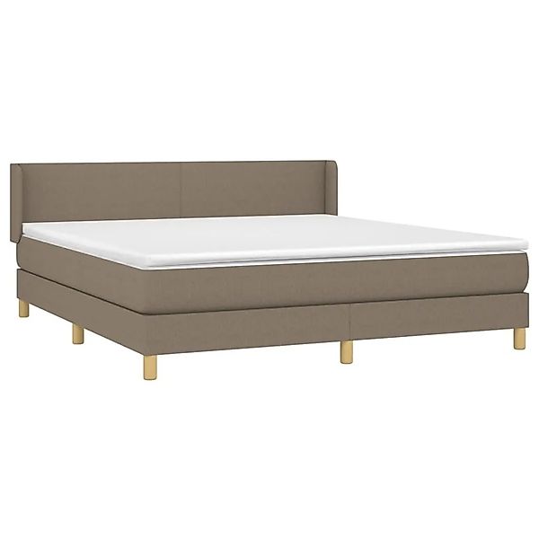 vidaXL Boxspringbett mit Matratze Taupe 160x200 cm Stoff 3130125 günstig online kaufen