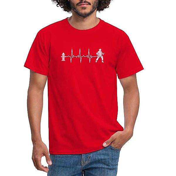 Spreadshirt T-Shirt Feuerwehrmann Feuerwehr Geschenk Herzschlag günstig online kaufen