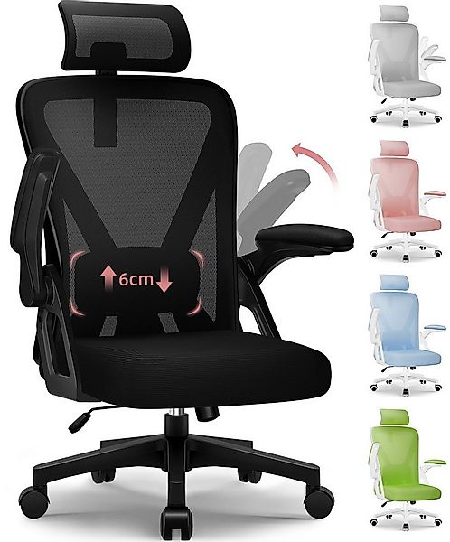 Homimaster Bürostuhl Ergonomischer Bürostuhl, Schreibtischstuhl mit Klappba günstig online kaufen