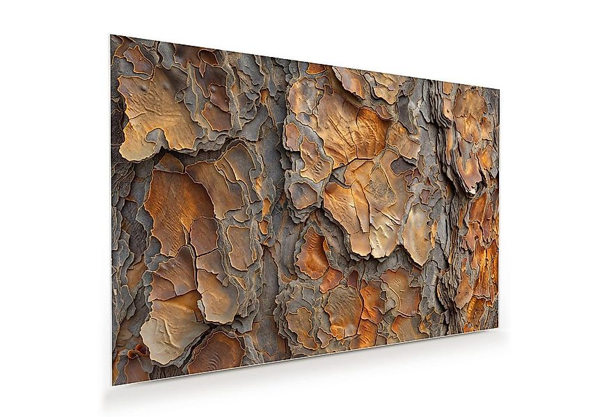 Primedeco Glasbild Wandbild Rinde Struktur Formen mit Aufhängung, Texturen günstig online kaufen