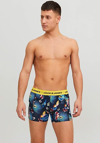 Jack & Jones 3-er Set Trunks Blau & Schwarz mit Motiv günstig online kaufen