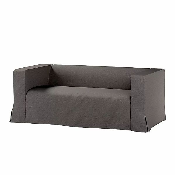 Bezug für Klippan 2-Sitzer Sofa, lang mit Kellerfalte, dunkelgrau, Klippan günstig online kaufen