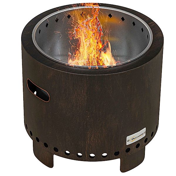 Outsunny Tischfeuer Feuerschale, rauchfrei, mit Griff günstig online kaufen