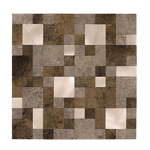 Dalsys Wandpaneel 1m² 11 Stück selbstklebend, BxL: 30.7x30.7 cm, (Braun-Mix günstig online kaufen