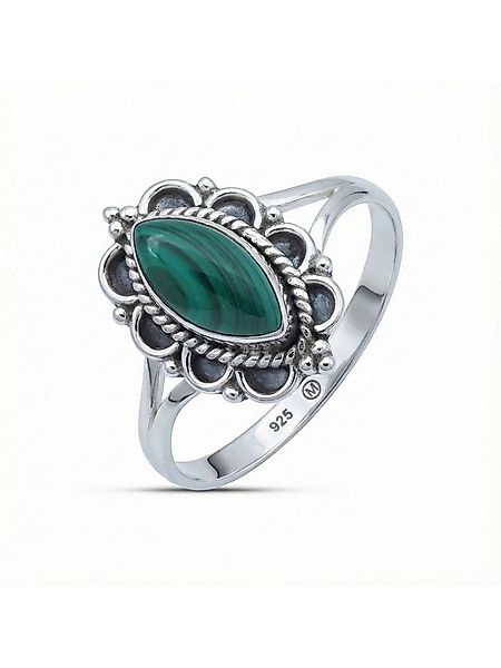 mantraroma Silberring MALUHIA aus 925 Silber mit Malachit (Ring mit Schmuck günstig online kaufen