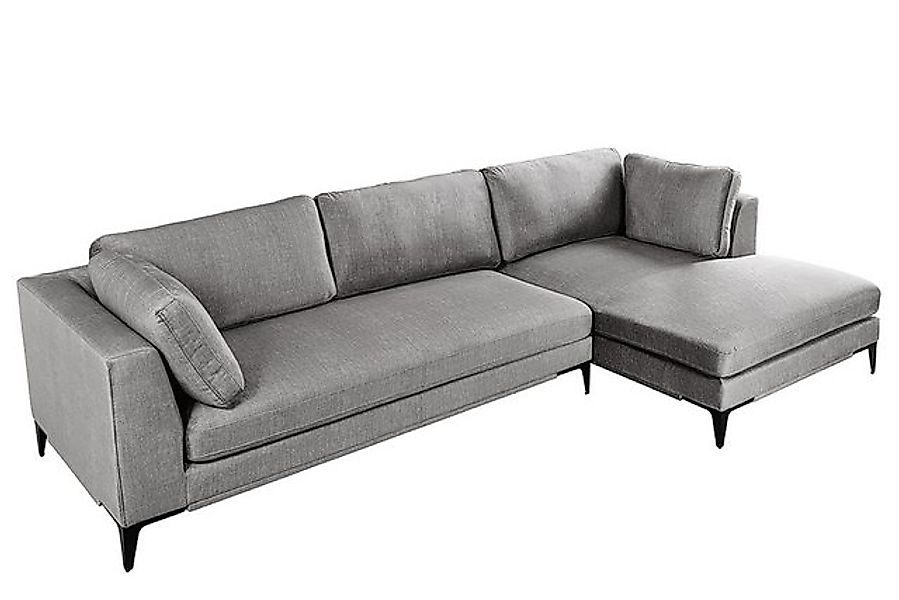 riess-ambiente Ecksofa SIGNUM 315cm grau · XXL-Eckcouch mit Samt-Bezug & No günstig online kaufen