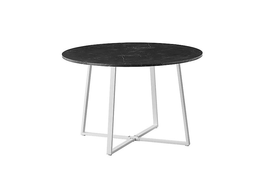 B&D home Esstisch NOA, Metallgestell schwarz oder weiß, rund, 110x110cm, pl günstig online kaufen
