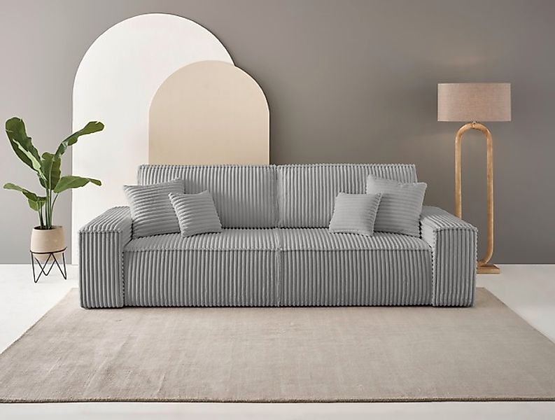 andas 3-Sitzer »FINNLEY Schlafsofa 257 cm, Schlaffunktion mit Bettkasten (2 günstig online kaufen