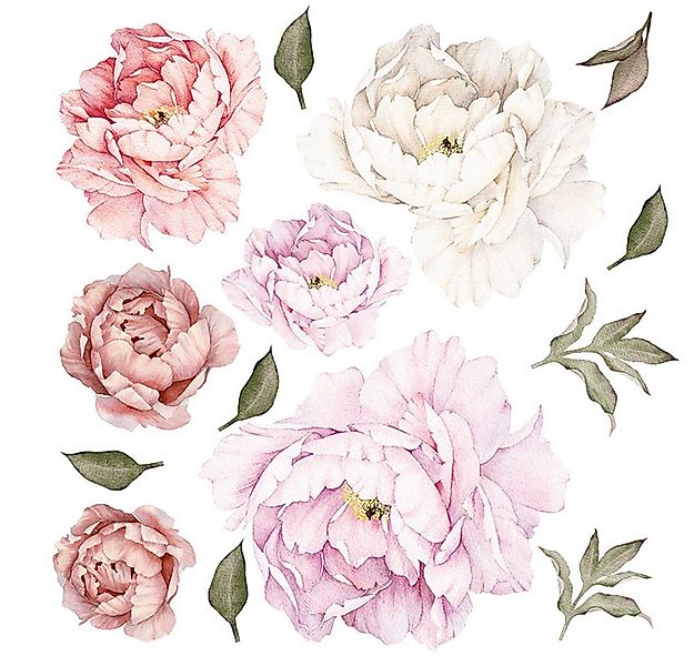 Coonoor Wandtattoo Hängende Rebe Blumen Wandaufkleber Blüten Blätter Vögel günstig online kaufen