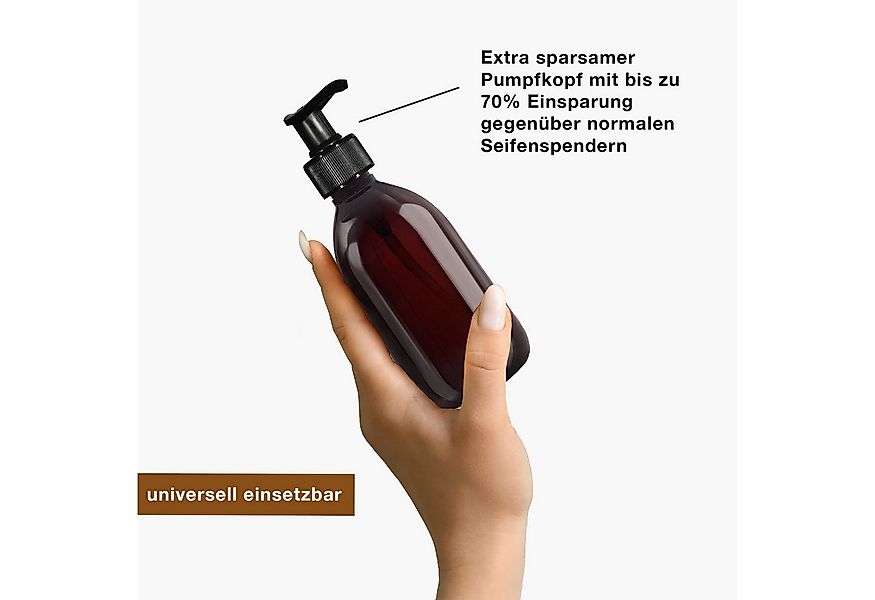 Oputec Seifenspender 3 x 300ml Seifenspender aus Kunststoff braun zum Befül günstig online kaufen