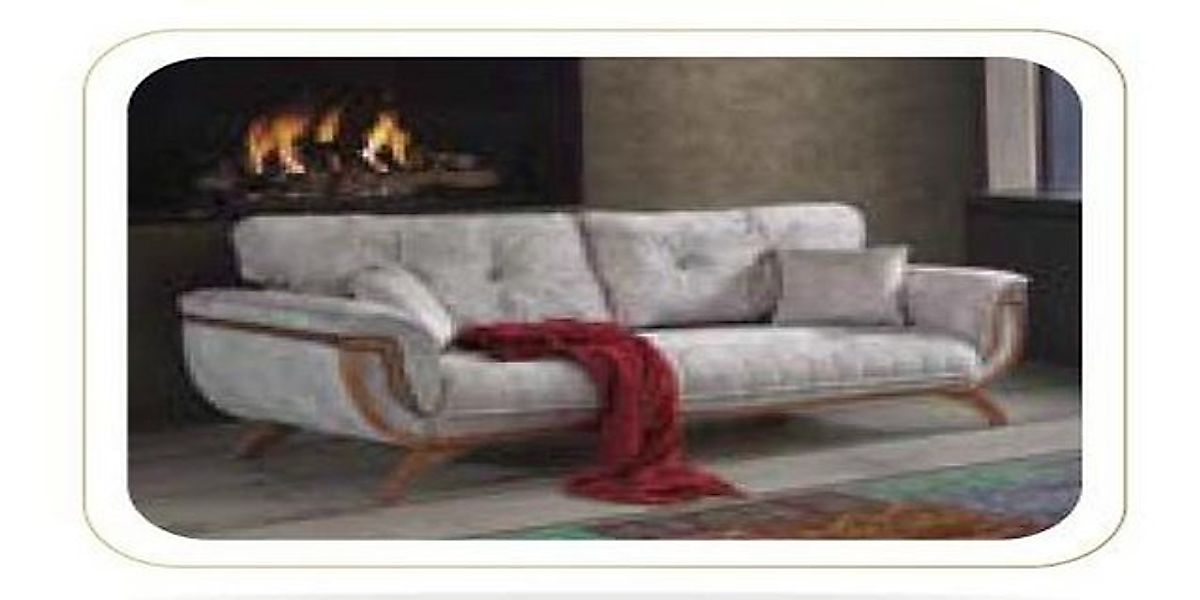 JVmoebel Sofa Luxus Dreisitzer Moderne Couch Polster Möbel Graue Couchen So günstig online kaufen