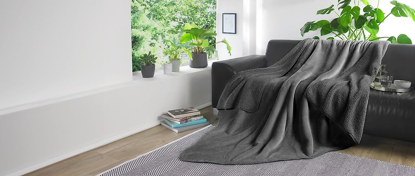 Wohndecke Demi Flausch, KiNZLER, mit Wendefunktion günstig online kaufen