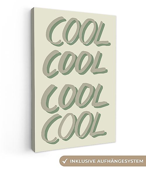 OneMillionCanvasses® Leinwandbild Cool - Text - günstig online kaufen