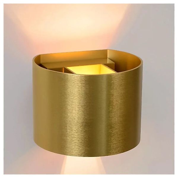 LED-Wandleuchte Xio, rund, gold matt günstig online kaufen