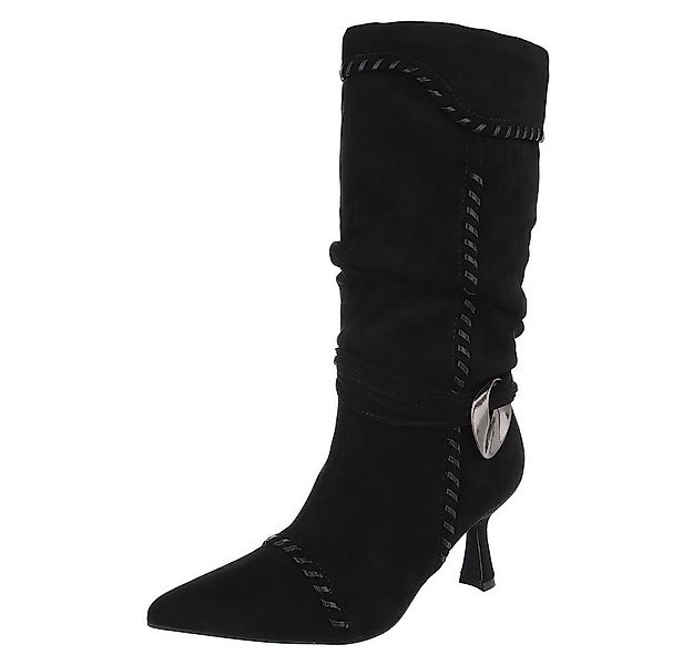 Ital-Design Elegante Stiefel mit spitzer Zehenform und modischen Details St günstig online kaufen