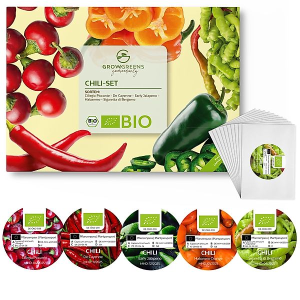 Growgreens Gemüsesamen BIO Chili Samen 5er günstig online kaufen
